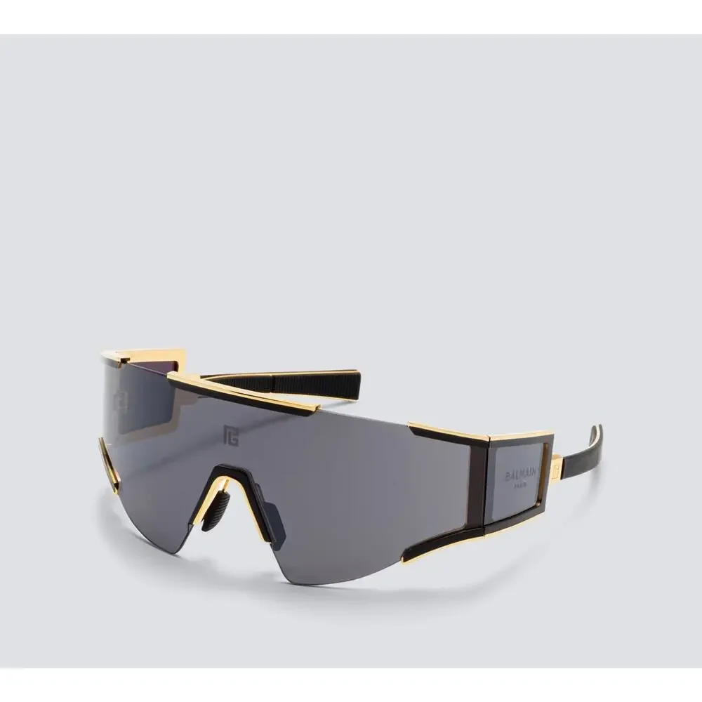 Balmain Unisex Fleche Sunglasses Gold Black ABPS138 New